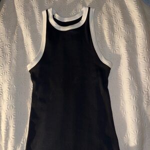 a new day Black and White Tank Top